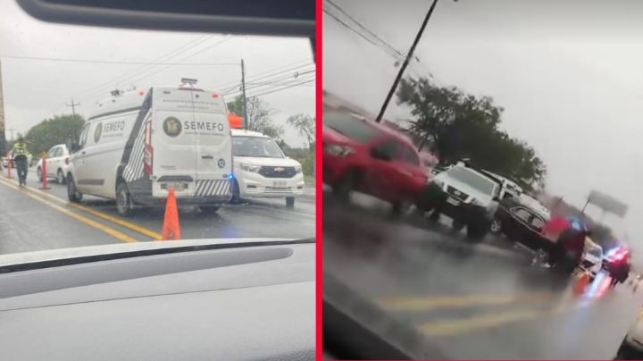 Choque frontal entre ambulancia y auto deja un muerto en Carretera Monterrey-Laredo