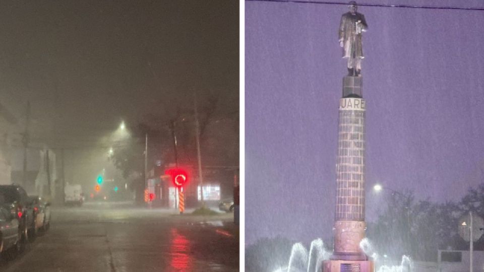 El Frente Frío 2 llegó con tormentas eléctricas a Nuevo Laredo.