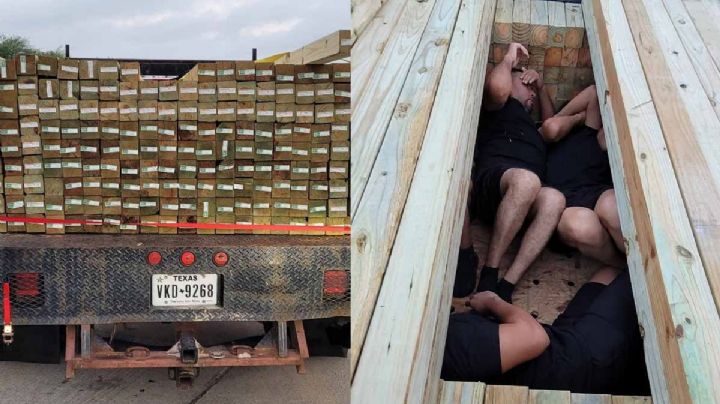 Cotulla, Texas: aseguran camioneta con carga falsa de madera; traía indocumentados