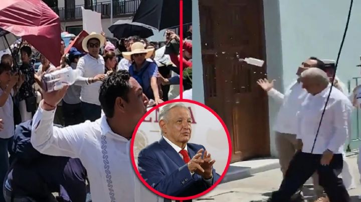 'La pude haber agarrado': AMLO habló sobre botellazo de agua en Veracruz | VIDEO