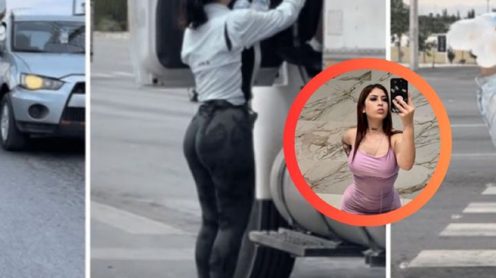 'Lady Aguas' conquista las redes al emprender negocio en calles de Monterrey | VIDEO