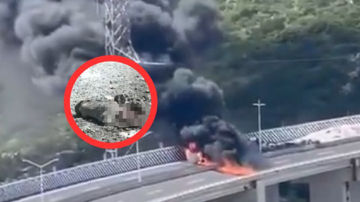 'Hay uno despedazado': captan terrible escena tras choque de tráiler en Autopista Saltillo-Monterrey | VIDEO