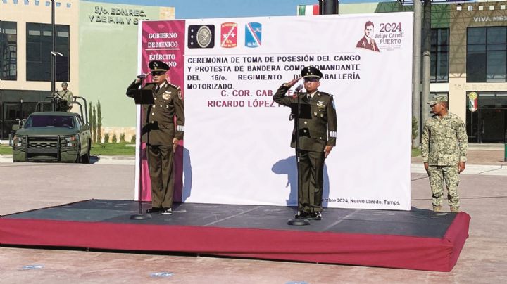 Asume en Cuartel Militar nuevo Comandante del Décimo Sexto Regimiento de Caballería Motorizado