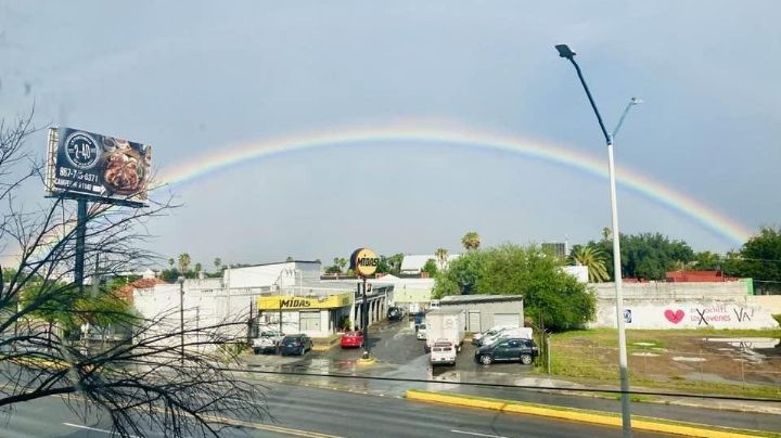 Nuevo Laredo se asombra: Arcoíris doble sorprende tras días de lluvia