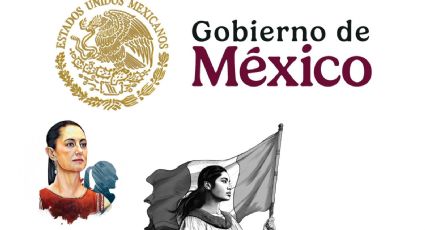 Una joven mexicana con la bandera: Sheinbaum presenta la insignia de su Gobierno