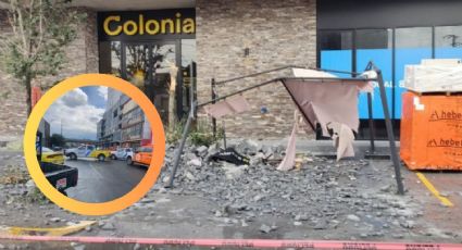 Muro cae desde el quinto piso y causa la muerte de una mujer; otra resulta herida