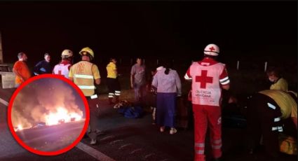 Van 13 heridos en el carreterazo de la Nacional; chofer del autobús se dio a la fuga