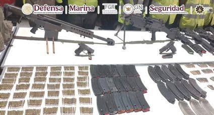 Detienen en Nuevo León a 27 personas con arsenal de armas de grueso calibre y equipo táctico