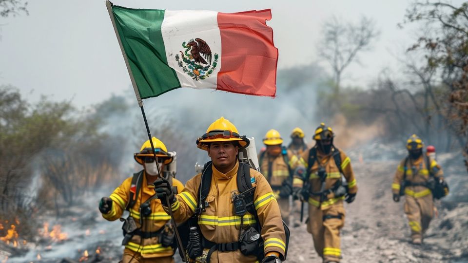 Bomberos mexicanos en California