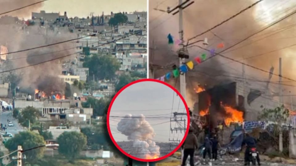 El fuerte estallido afectó a varias casas de la zona, dejando el inmueble de la explosión reducido a solo escombros