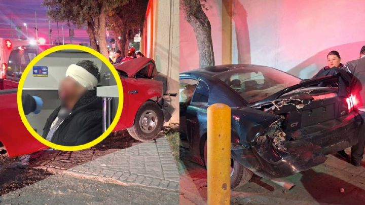 Nuevo Laredo: hombre 'se parte la cabeza' al estrellar su camioneta contra Mustang 