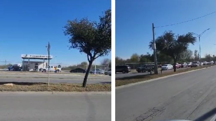 En Nuevo Laredo saturan gaseras previo a la llegada del vórtice polar | VIDEO