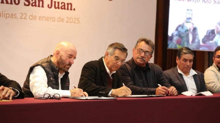 Firman acuerdo en Tamaulipas; tecnificarán Distrito de Riego 026 con inversión de 4,100 mdp