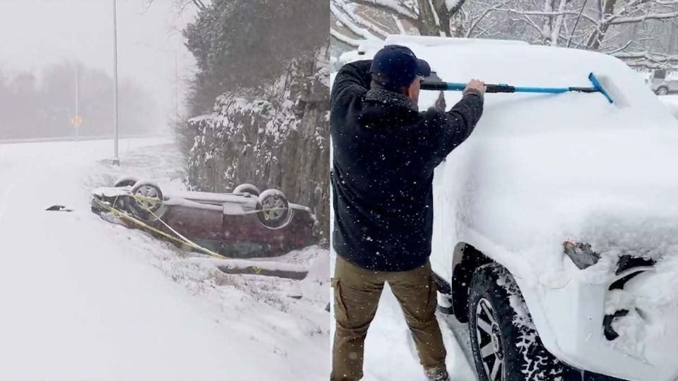 Caída de nieve y hielo en Estados Unidos