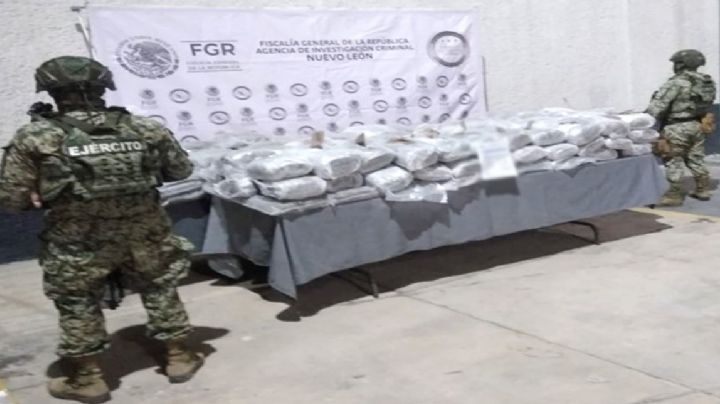 Elementos del Ejército Méxicano y la FGR aseguran 230 kilos de marihuana en Nuevo León
