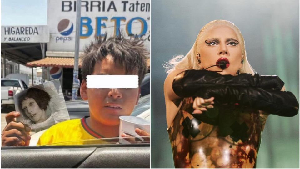 Niño pide dinero para su tía enferma con una fotografía de Lady Gaga
