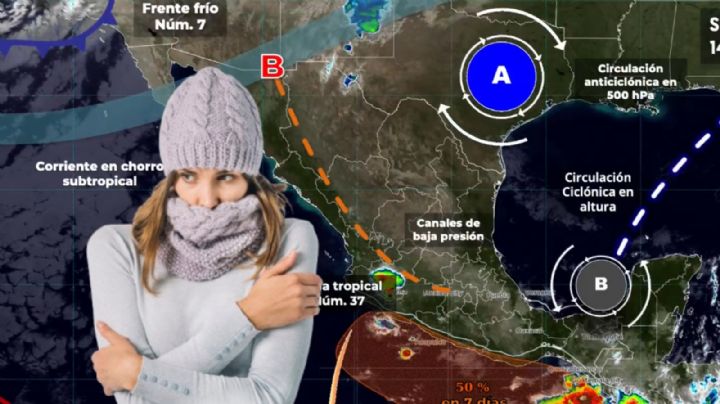 Frente Frío 7: temperaturas de hasta -5 grados y fuertes lluvias en estos estados