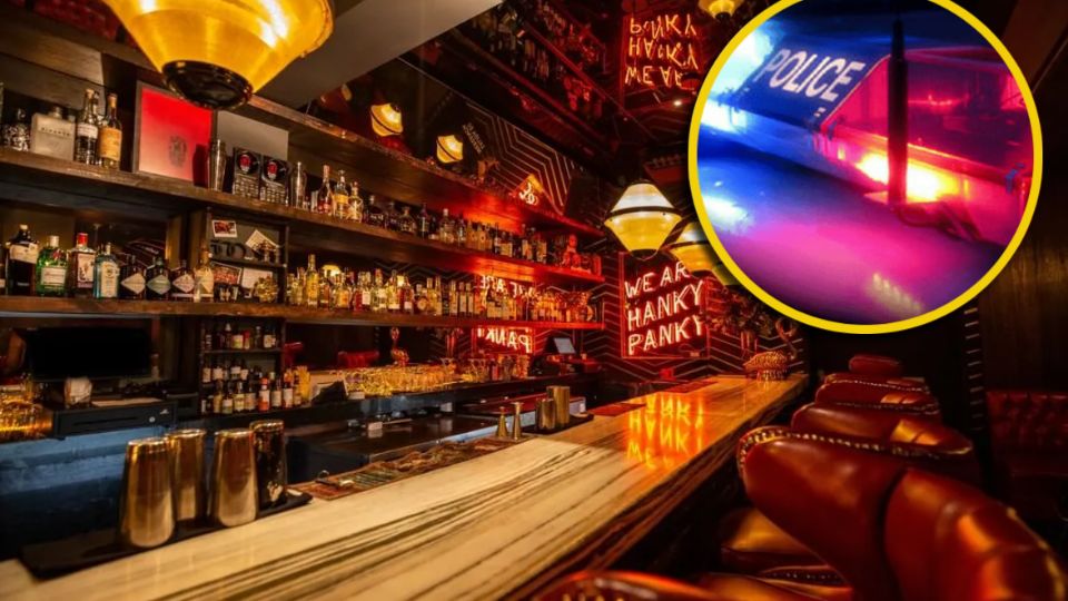 La mujer reaccionó y acusó a un sujeto con camisa a cuadros azul de haberla manoseado en un bar, intentar abusar de ella