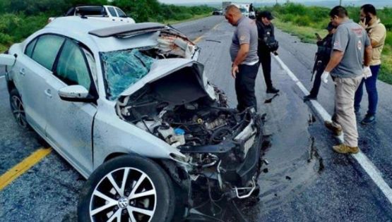 Dos personas mueren prensadas en brutal choque; se estrellaron en la carretera Matamoros-Victoria