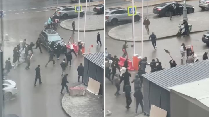 Migrantes se enfrentan con palos y palas en complejo residencial; hay 40 detenidos | VIDEO