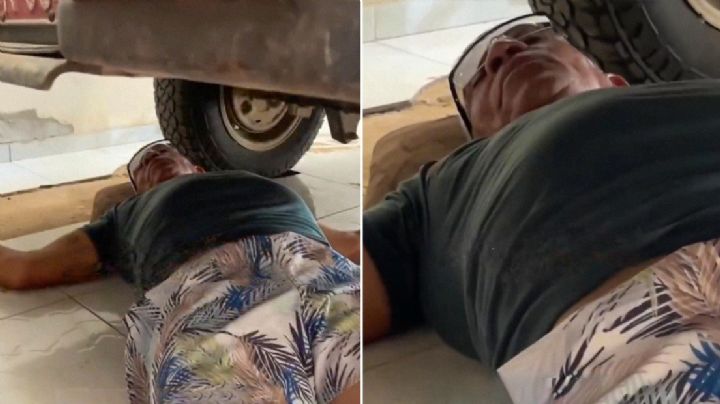 'Parece una escena del crimen': hombre cae rendido ante el 'mal del puerco' y se hace viral | VIDEO