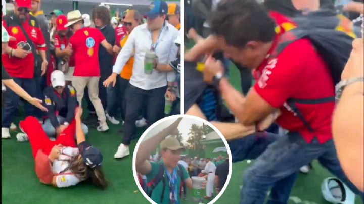 GP de México: aficionados protagonizan batalla campal 'surrealista'; hubo hasta baile | VIDEO