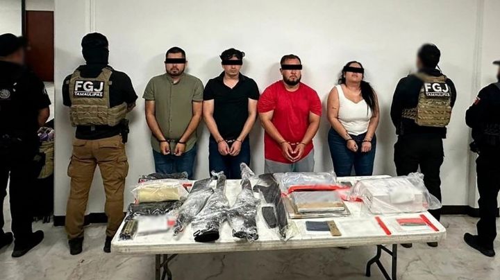 Gabinete de Seguridad detiene a cuatro personas en Tamaulipas; traficaban armas y drogas