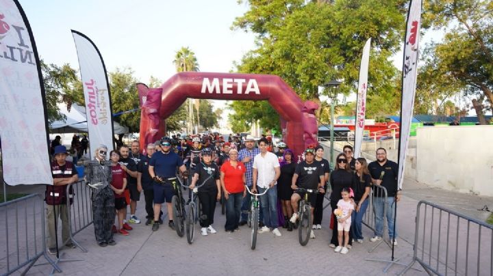 Responden neolaredenses a Rodada Joven por la Paz y Contra las Adicciones