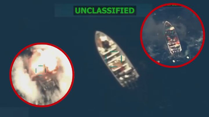 MOMENTO EXACTO en el que Estados Unidos ataca otra embarcación en el Pacífico; se reportan 4 muertos