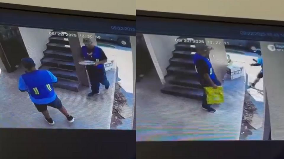 Repartidores se llevan paquete