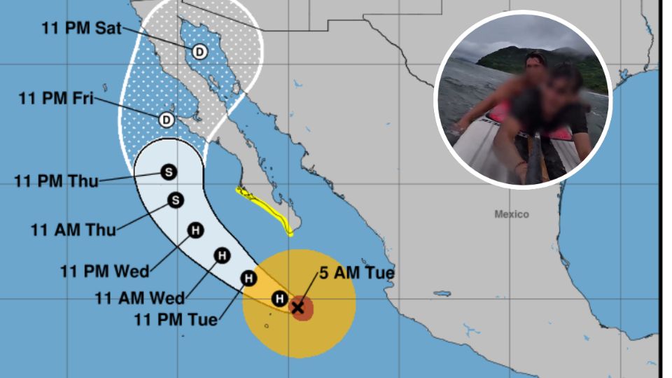 'Priscilla' genera caos en las playas de México