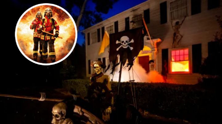Decoración de Halloween en Estados Unidos provoca llamada a bomberos, parece muy real | VIDEO