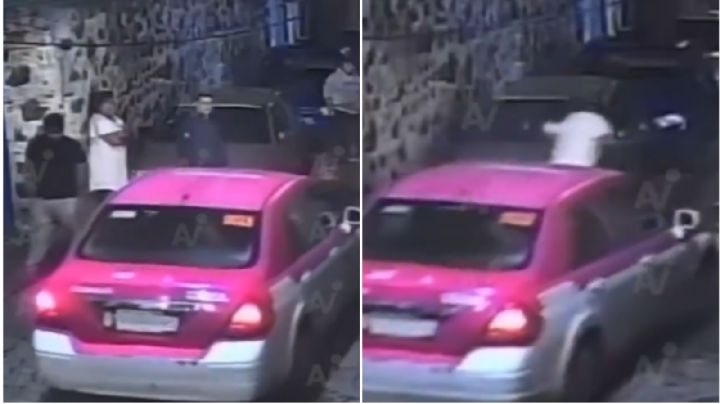 Vecinos reclaman a taxista por pararse en cochera; los atropella y amenaza en respuesta | VIDEO