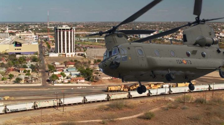 Helicópteros Chinook de guerra que sobrevolaron Laredo y el río Bravo; ¿qué función tienen?