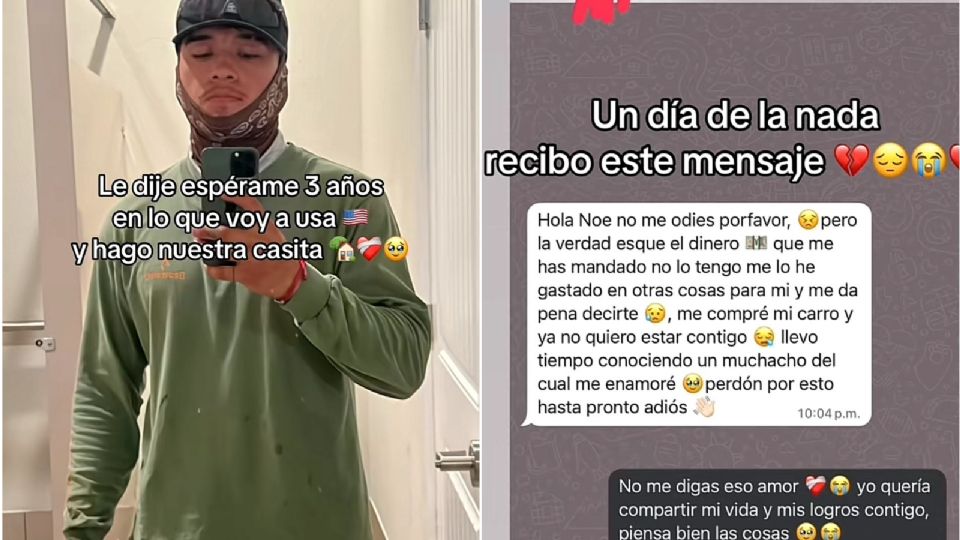 Hombre conmueve a TikTok: se fue a trabajar a EU para comprar casa para su novia y ella lo deja