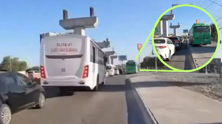 Captan a chofer circulando por la banqueta; autoridades lo identifican y sancionan | VIDEO