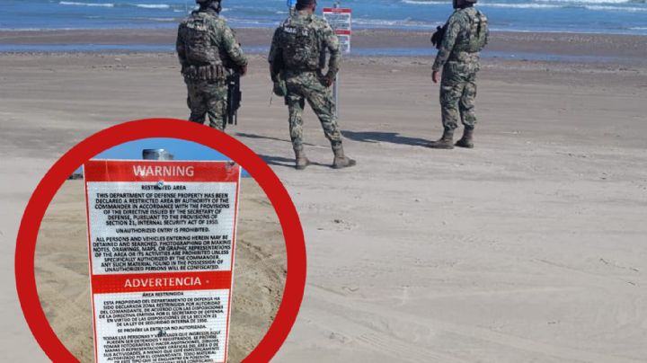 Hallan señalamientos de zona militar estadounidense en playas de Tamaulipas