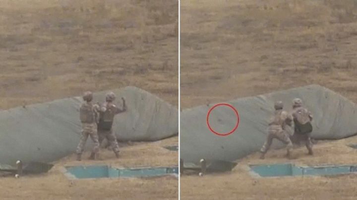 Soldado lanza mal granada y casi provoca explosión mortal en el entrenamiento | VIDEO