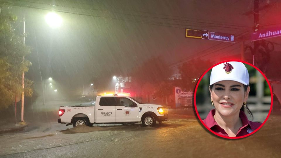 La alcaldesa confirmó que el paso a desnivel Anáhuac permanece cerrado desde temprano debido a los encharcamientos