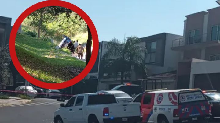 Mujer pierde la vida trágicamente al volcar su camioneta en Nuevo León; escapaba de su pareja | VIDEO