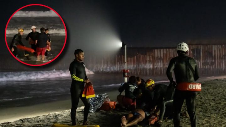 Intentó cruzar nadando a EU y quedó atrapado en el muro fronterizo de Tijuana; así fue su rescate