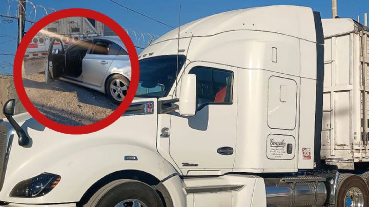 Automovilista se estrella brutalmente contra tráiler en la Carretera Nacional; quedó lesionado