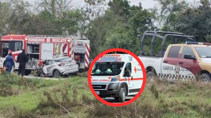 Iban a Ciudad Victoria; son impactados de frente por una camioneta que invadió carril, hay un muerto