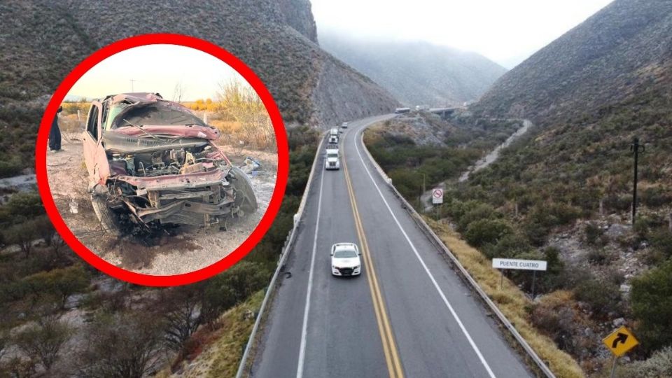 Accidente en la Monclova-Monterrey.