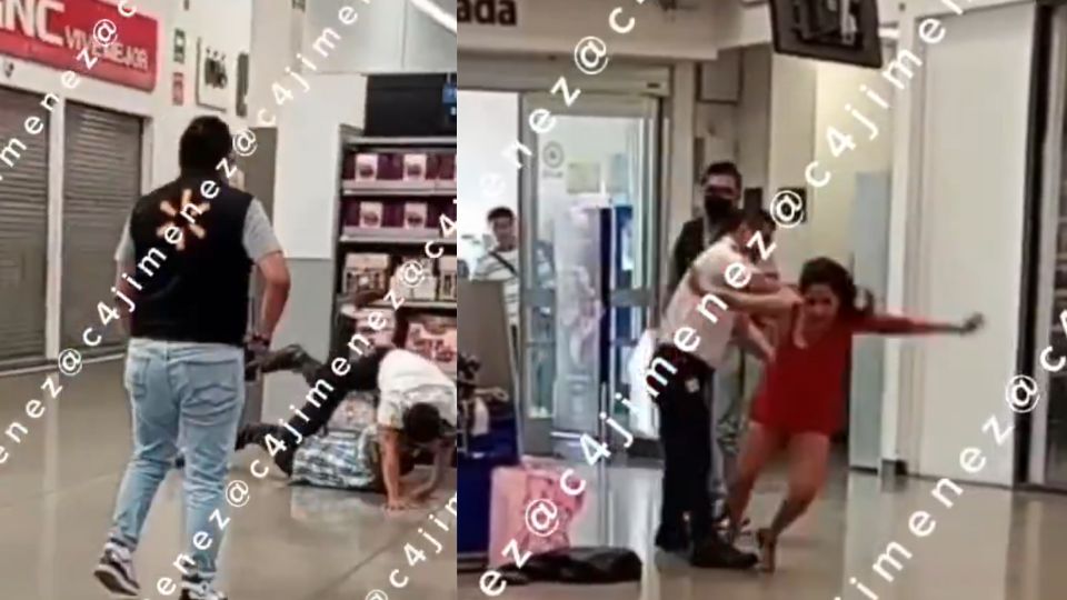 Guarida de seguridad de Walmart se agarra a golpes con dos clientes; habrían intentado robar perfumes