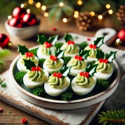 Estos huevos rellenos navideños parecen sacados de un restaurante cinco estrellas | VIDEO