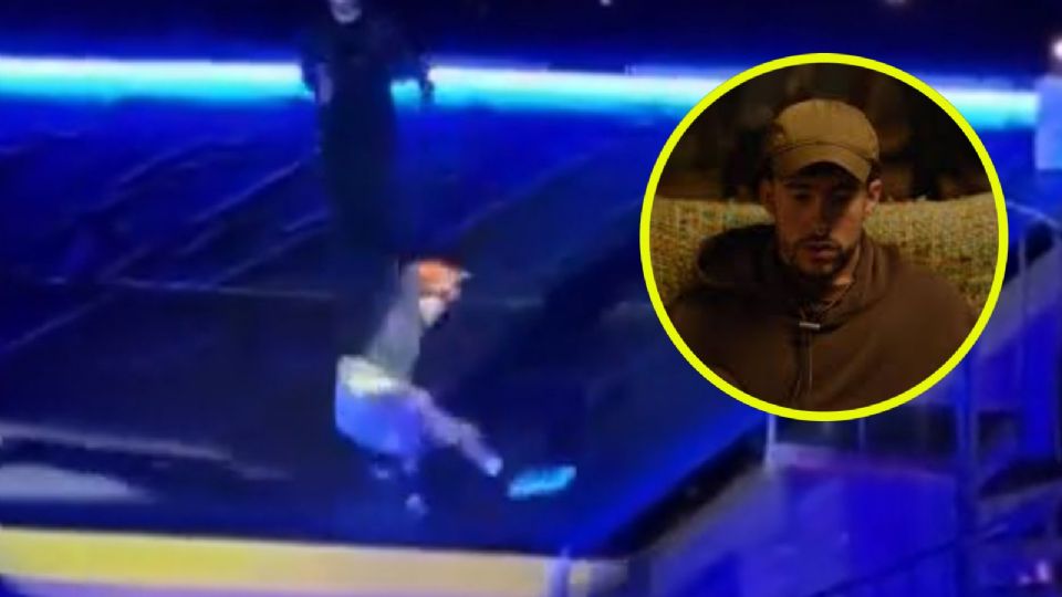 Bad Bunny sufre tremenda caída en su primer concierto en CDMX