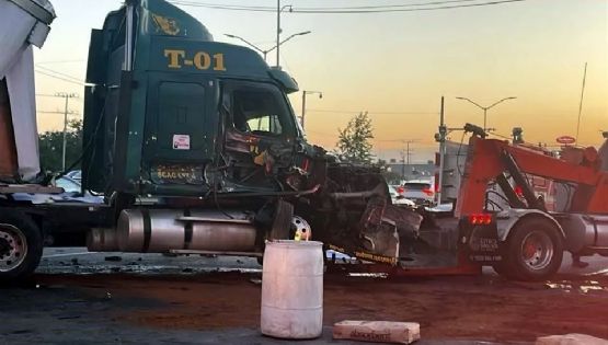 Choque de dos tráileres en la Autopista a Reynosa causan caos vial