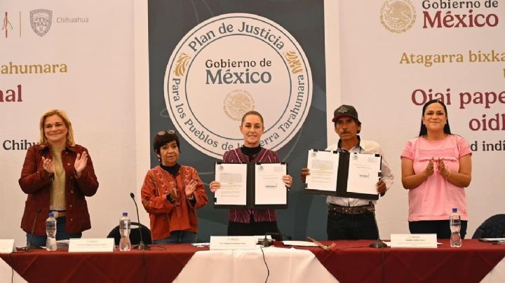 Sheinbaum entrega más de 3 mil hectáreas en la Sierra Tarahumara; reconoce al pueblo Ódami