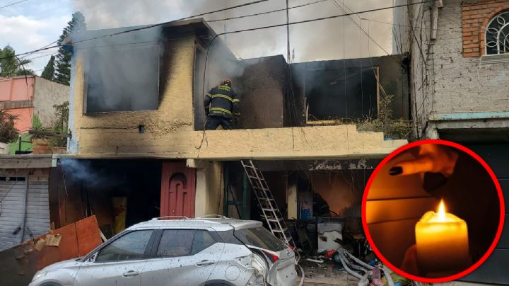 Mujer deja prendida veladora y muere quemada; su hogar se consumió en voraz incendio